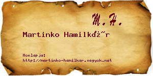 Martinko Hamilkár névjegykártya